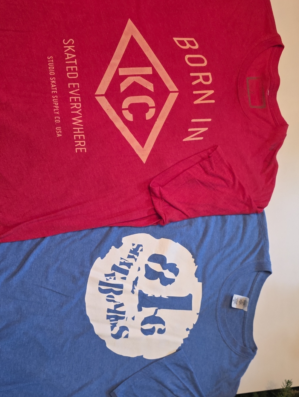 (2) KC Born Skateboard Graphic Tee - Red